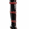 Funtasma MEDIC-3028 Black Red Patent Nurse Boots