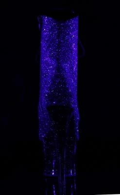 Pleaser Pole Shoes MOON-1020MER Purple Black Ombre Glitter Heels