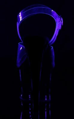 Pleaser Pole Shoes MOON-708 Black Flame Heels