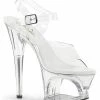 Pleaser MOON-708 Clear Heels Pole Shoes