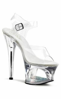 Pleaser MOON-708DM Clear Heels
