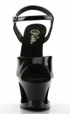Pleaser MOON-709 Black Patent Heels Pole Shoes