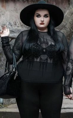 Killstar Madeline Mesh Top Clothing