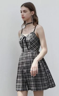 Punk Rave Magpie Plaid Dress Clothing