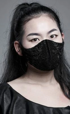 Punk Rave New Arrivals Melodrama Face Mask | Black