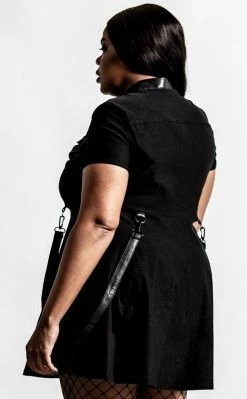 Killstar Clothing Menace Collar Dress | Black