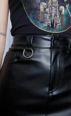 Mary Wyatt Merciful Faux Leather Skirt Clothing 10 Mary Wyatt Merciful Faux Leather Skirt Clothing