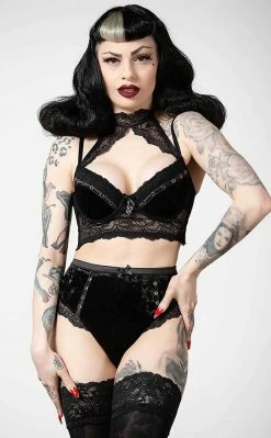 Killstar Mercy Lace Bra | Black Clothing
