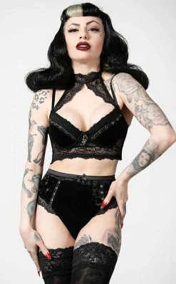 Killstar Mercy Lace Bra | Black Clothing