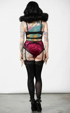 Killstar Mercy Lace Garter Belt | Blood