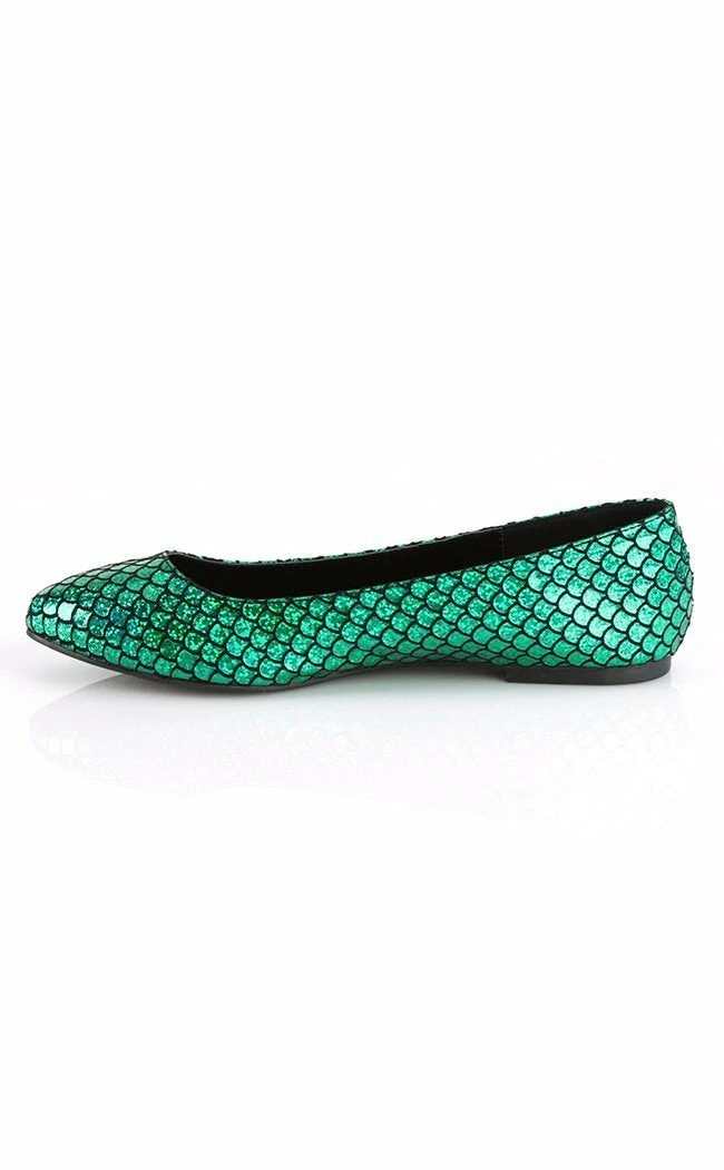Funtasma Shoes Mermaid-21 Green Scale Flats 5 Funtasma Shoes Mermaid-21 Green Scale Flats