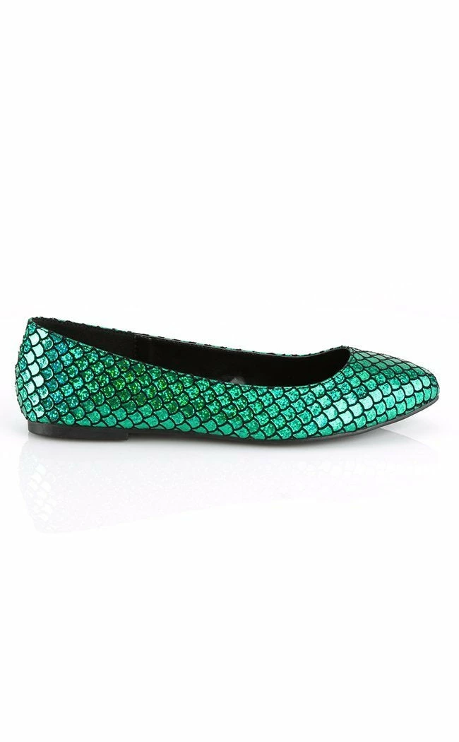 Funtasma Shoes Mermaid-21 Green Scale Flats 7 Funtasma Shoes Mermaid-21 Green Scale Flats