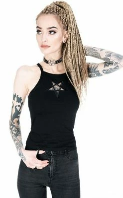 Restyle Mesh Pentagram Tank Clothing