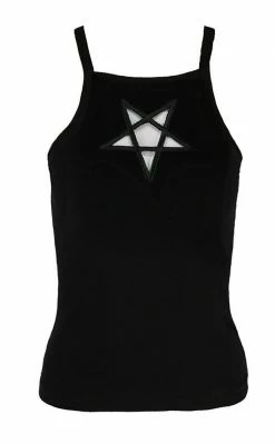 Restyle Mesh Pentagram Tank Clothing