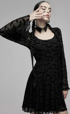 Punk Rave Clothing Mina Flocked Dress