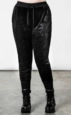 Killstar Mind Melt Velvet Joggers Clothing