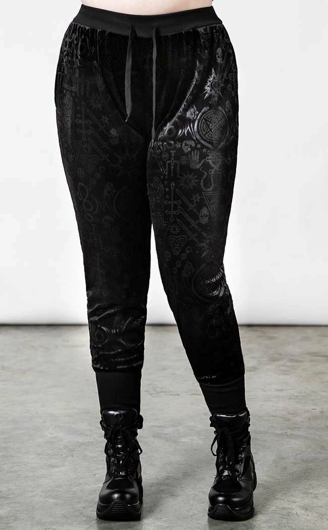Killstar Mind Melt Velvet Joggers Clothing 3 Killstar Mind Melt Velvet Joggers Clothing