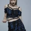 Punk Rave Minuit Bardot Crop Clothing