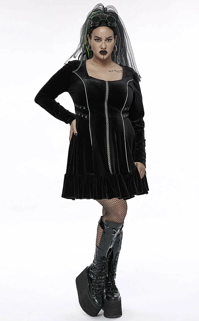 Punk Rave Mircea Velvet Dress | Plus Size Clothing 4 Punk Rave Mircea Velvet Dress | Plus Size Clothing