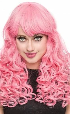Rockstar Wigs Beauty Mischief Bubblegum Pink Curly Pigtail Wig