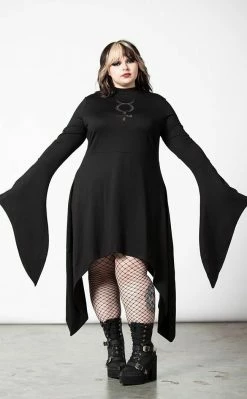 Killstar Mistress Mercury Long Sleeve Dress Clothing