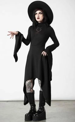 Killstar Mistress Mercury Long Sleeve Dress Clothing
