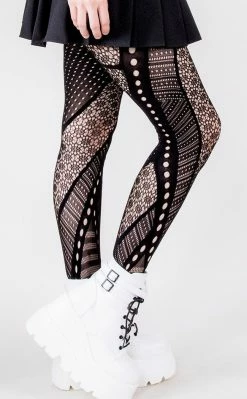 Music Legs Clothing Mixie's Mismatched Pantyhose