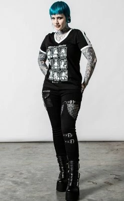 Killstar Clothing Moody V Neck T-Shirt