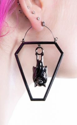 TB Mortal Perch Coffin Plug Hoops | Earrings