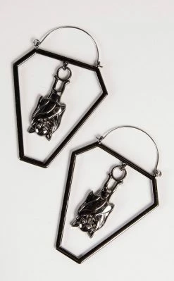 TB Mortal Perch Coffin Plug Hoops | Earrings 10 TB Mortal Perch Coffin Plug Hoops | Earrings