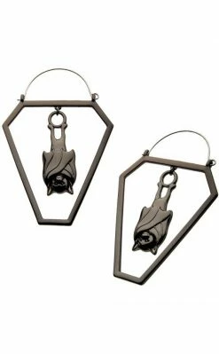 TB Mortal Perch Coffin Plug Hoops | Earrings 12 TB Mortal Perch Coffin Plug Hoops | Earrings