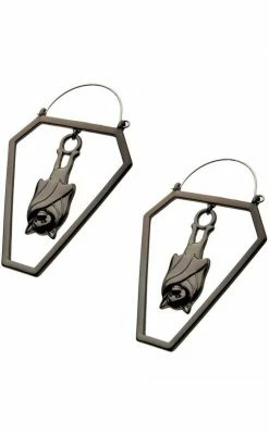 TB Mortal Perch Coffin Plug Hoops | Earrings 13 TB Mortal Perch Coffin Plug Hoops | Earrings