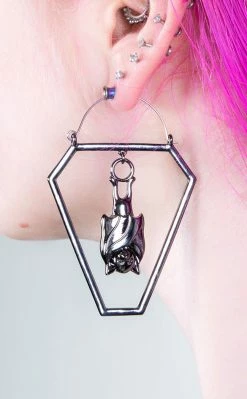 TB Mortal Perch Coffin Plug Hoops | Earrings