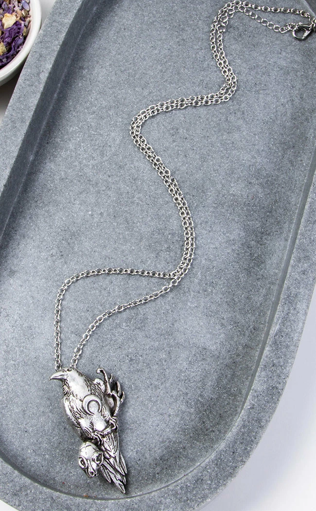 Gothic Jewellery Muninn Necklace Accessories 4 Gothic Jewellery Muninn Necklace Accessories