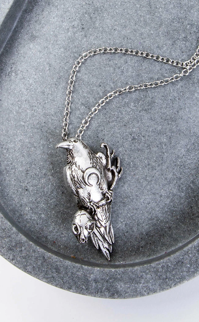 Gothic Jewellery Muninn Necklace Accessories 3 Gothic Jewellery Muninn Necklace Accessories