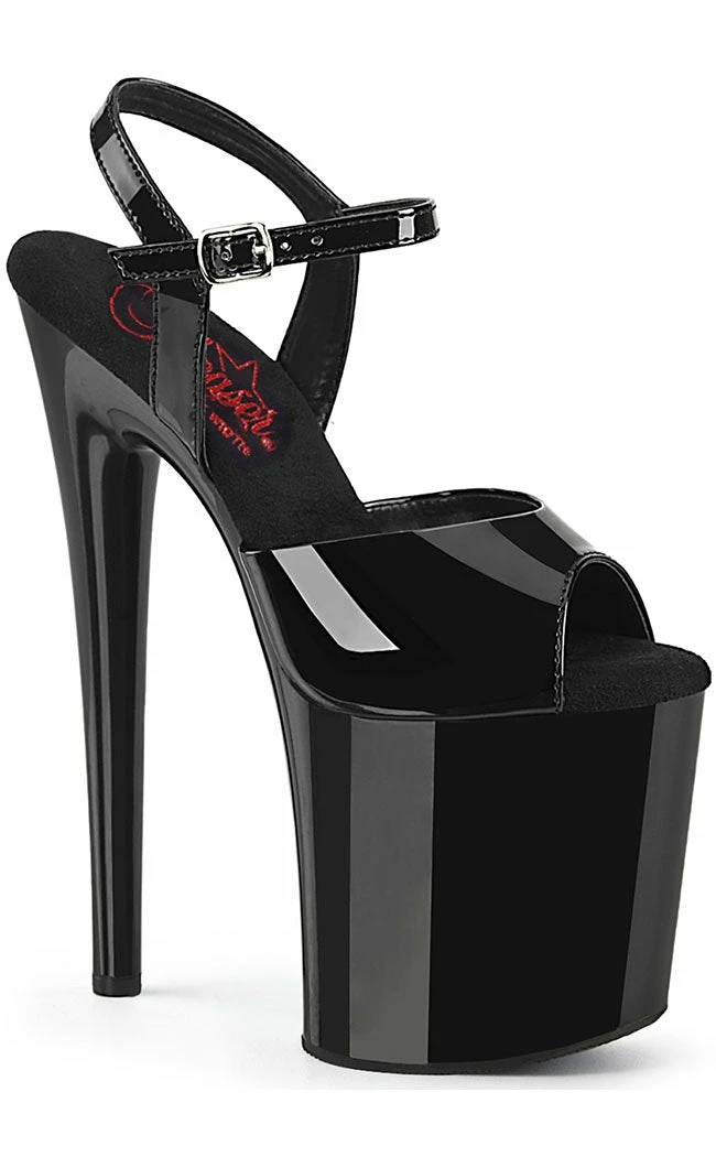 Pleaser NAUGHTY-809 Black Patent Heels 3 Pleaser NAUGHTY-809 Black Patent Heels