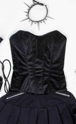 Tragic Beautiful Nemesis Velvet Corset 24 Tragic Beautiful Nemesis Velvet Corset