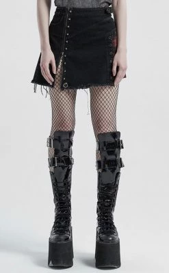 Punk Rave Clothing Nicked It! Denim Mini Skirt 8 Punk Rave Clothing Nicked It! Denim Mini Skirt