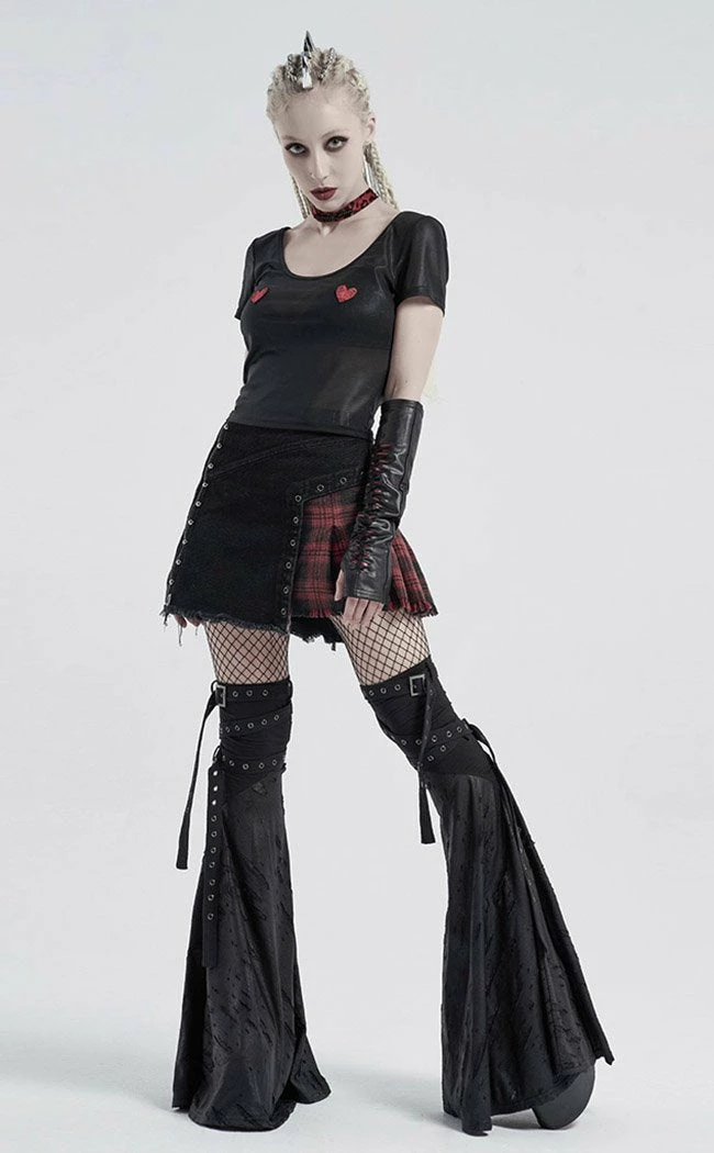 Punk Rave Clothing Nicked It! Denim Mini Skirt 5 Punk Rave Clothing Nicked It! Denim Mini Skirt