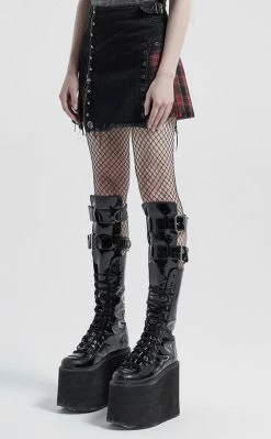 Punk Rave Clothing Nicked It! Denim Mini Skirt