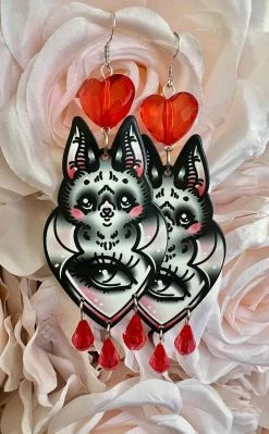 Drop Dead Gorgeous Night Vision Chandelier Earrings Jewellery