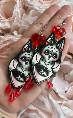 Drop Dead Gorgeous Night Vision Chandelier Earrings Jewellery