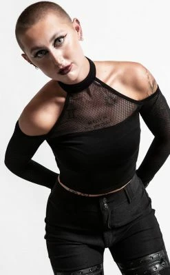 Killstar Clothing Nightcall Fishnet Top