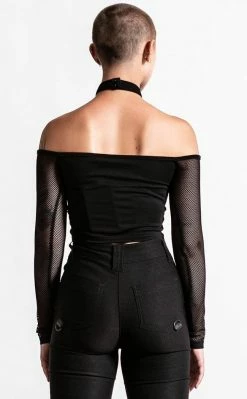 Killstar Clothing Nightcall Fishnet Top