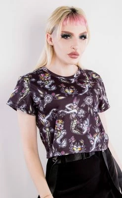 Drop Dead Gorgeous Clothing Nightmaid Crop Tee