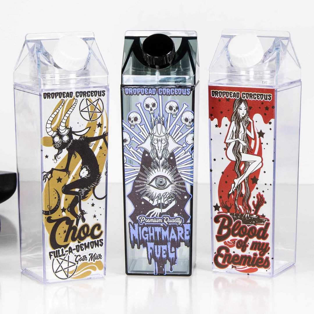 Drop Dead Gorgeous Nightmare Fuel Milk Carton Drink Bottle 7 Drop Dead Gorgeous Nightmare Fuel Milk Carton Drink Bottle