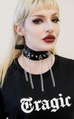 Cold Black Heart No Control Choker Chokers