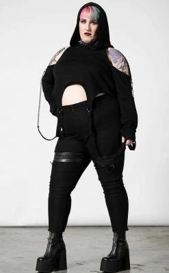 Killstar No Hang Ups Cropped Hoodie