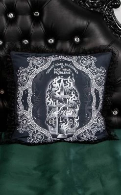 Drop Dead Gorgeous No Problems Frilly Cushion Slip Home & Gifts