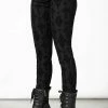 Killstar Clothing Nora Flocked Trousers